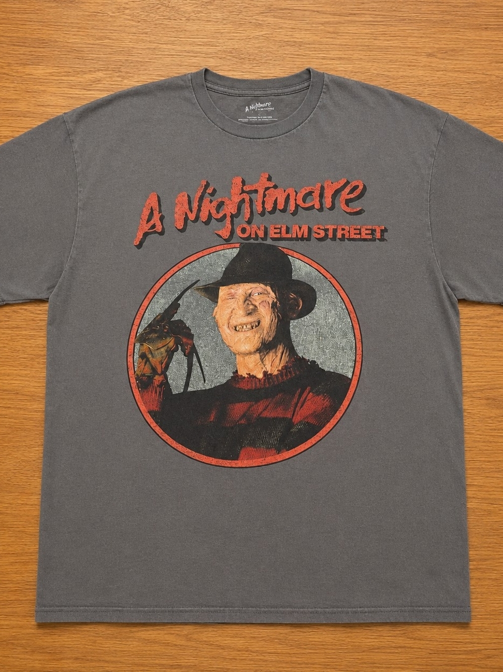 A Nightmare on Elm Street Graphic Tee - Gray with Red Print